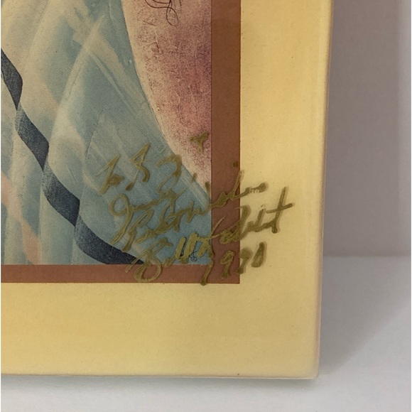 Hand Painted  Art Tile 1990 Cabo Sun Lucas 6X8” Artist Signed Bill Rabbit - Picture 5 of 6